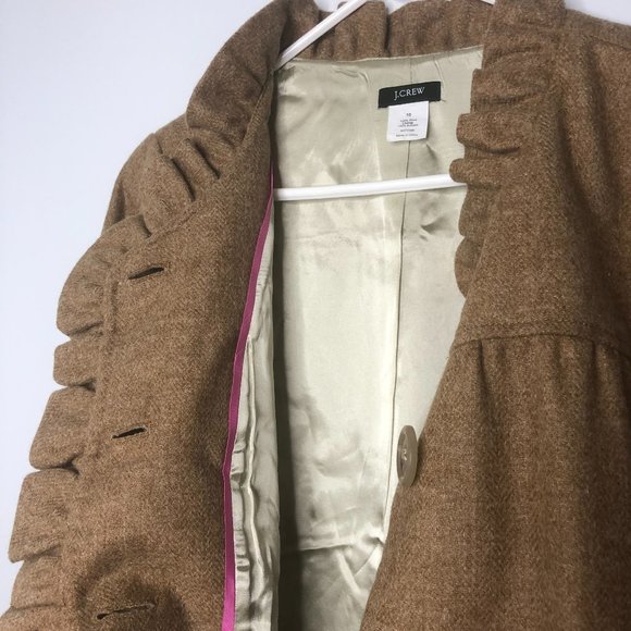 J. Crew Brown Ruffle Jacket - Picture 6 of 7